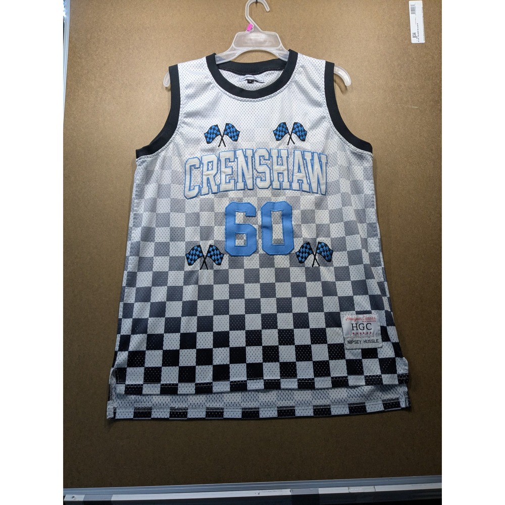 Headgear Classics Nipsey Hussle Crenshaw 60 Jersey Grey Checkered Mens L